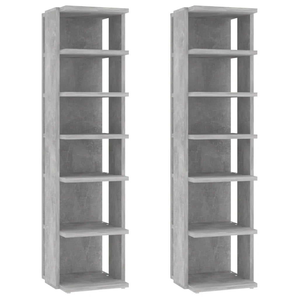 Scarpiere mobiletto portascarpe mobile per ingresso corridoio soggiorno set da 2 27,5 x 27 x 102 cm grigio 02_0022131