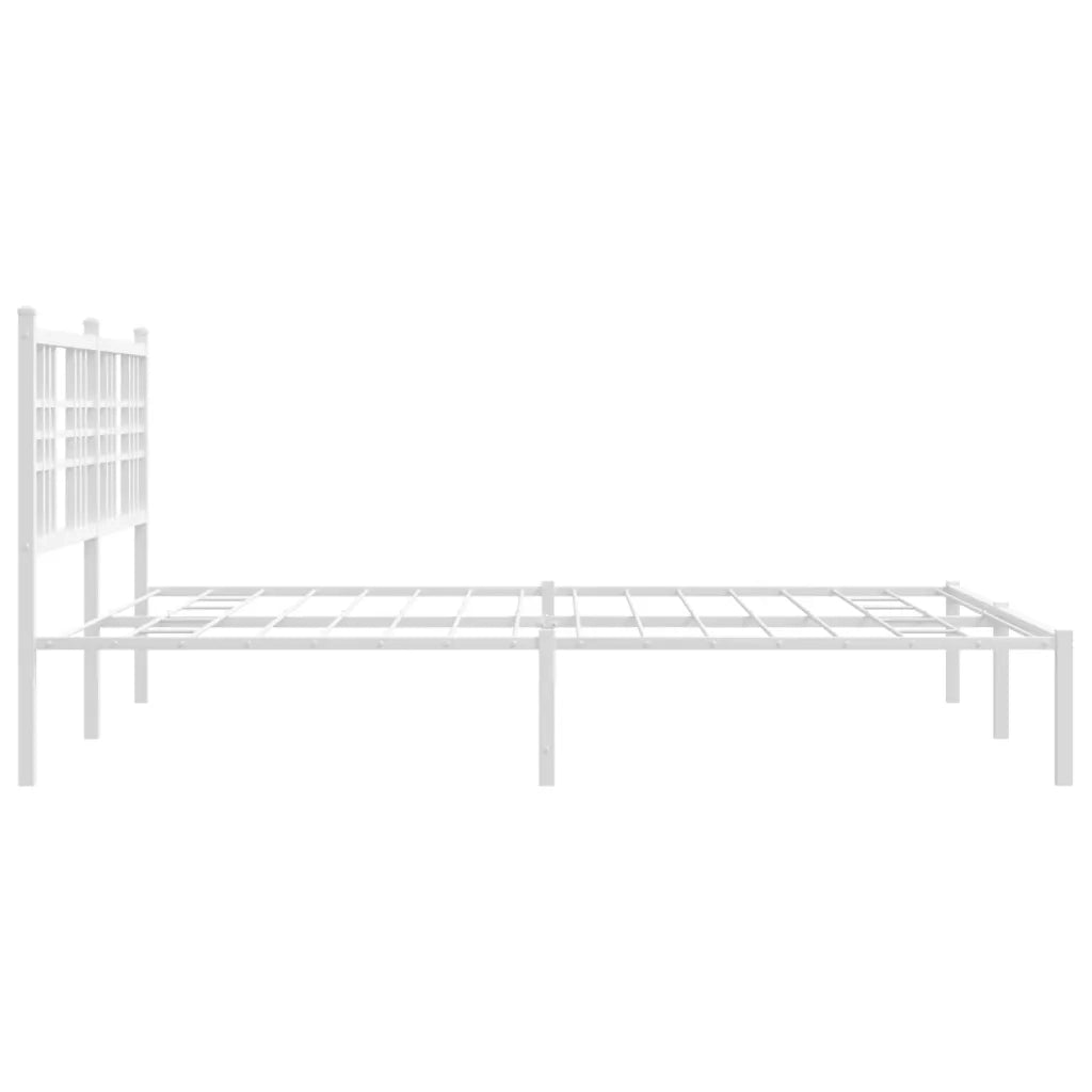 Giroletto con Testiera Metallo Bianco 150x200 cm