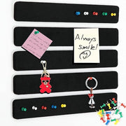 Pentole di vetro per notizie, foto e disegni, 5 pezzi, per camera da letto, ufficio e casa, decorazione per parete, 33*5*0.9cm - nero