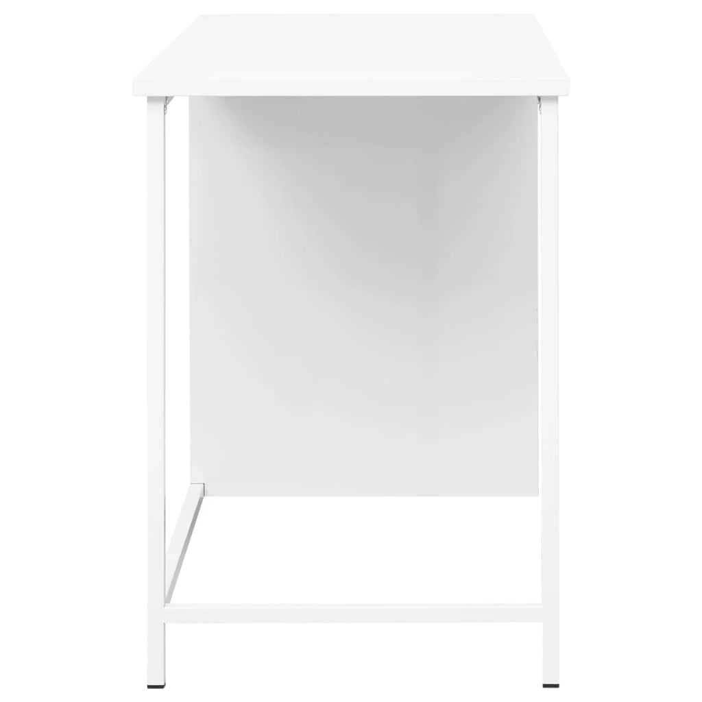 Scrivania da ufficio in stile industriale postazione computer scrivania da studio con cassetti 105 x 52 x 75 cm acciaio bianco 02_0023864