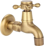 Vasca da cucina e giardino in ottone massello, rubinetto a singolo getto d'acqua fredda.