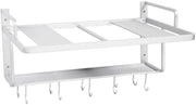 Supporto magnetico per cucina a doppia parete - Racks da cucina appesi - Progettato per risparmiare spazio - Resistente alla corrosione - Protezione a rete - Supporto in alluminio per la cucina da parete.