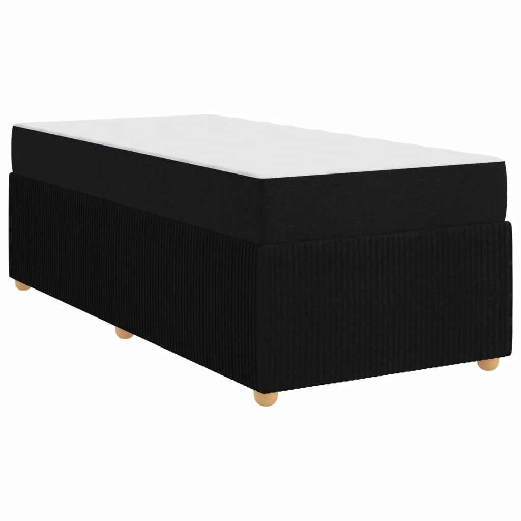 Struttura del letto con materasso Nero 80 x 200 cm Tessuto