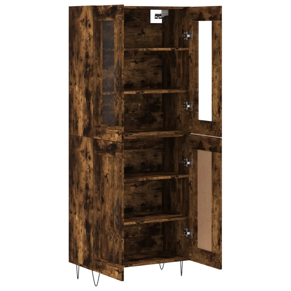 Credenza Rovere Fumo  69,5x34x180 cm in Legno Multistrato 3198374