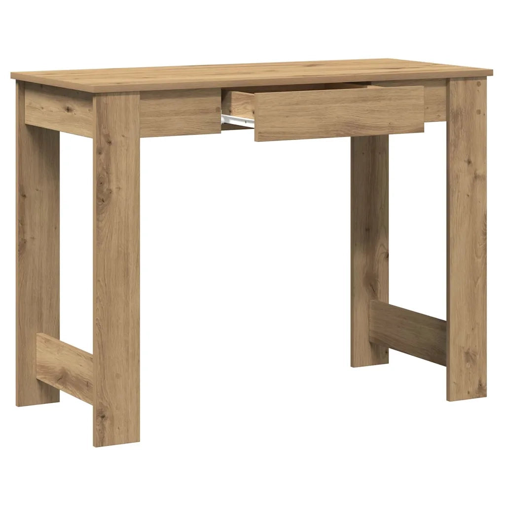 Scrivania Rovere Artigianale 100x45x75 cm in Legno Multistrato 860435