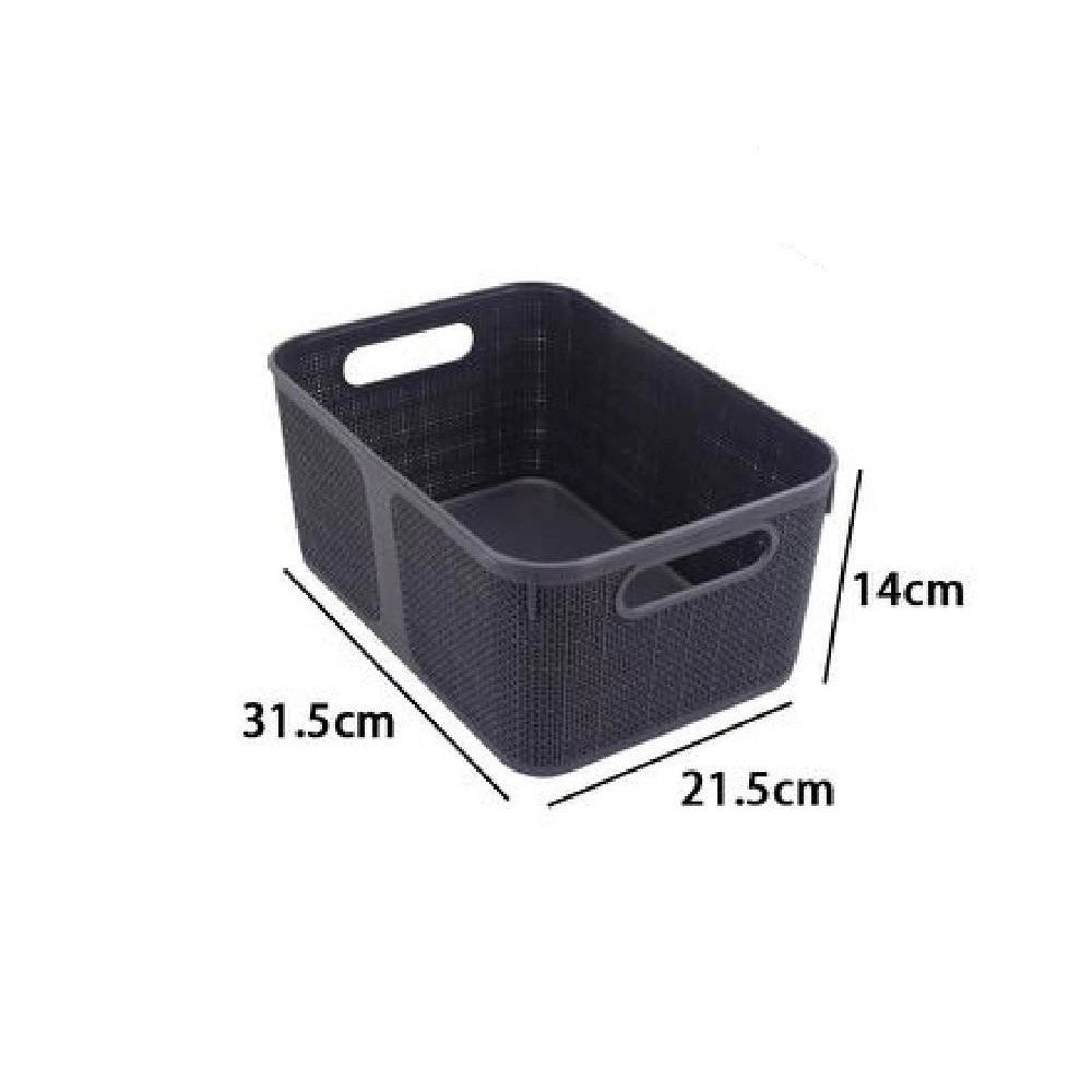 Trade Shop - Cestino Portaoggetti Organizer Rettangolare Cesto Portatutto Bagno Casa 79465 -