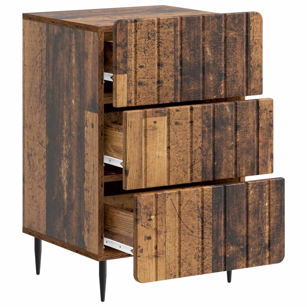 Armadio da Notte con cassetto Legno antico 43x 41 x 68 cm 894333