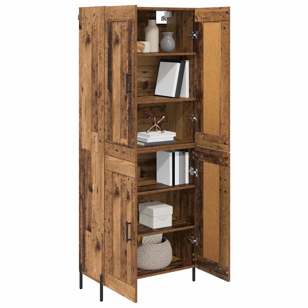 Credenza 2 pz | Madia | Buffet da pranzo | Armadio da pranzo Legno vecchio Legno multistrato