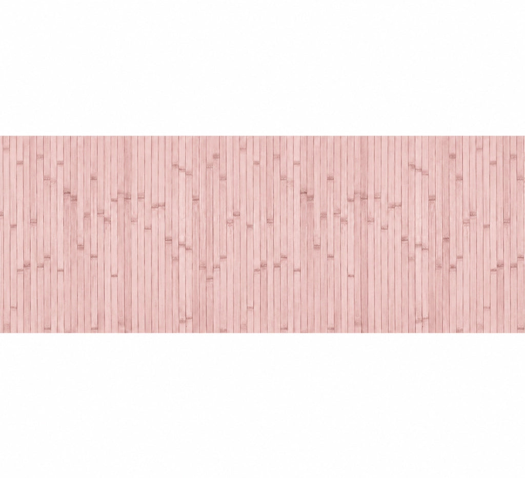 Tappeto Passatoia In Vero Bamboo Tappeto Cucina Ingresso In Legno Antiscivolo Aderente Lavabile E Antimacchia Tagliabile  Rosa - 50x400 cm