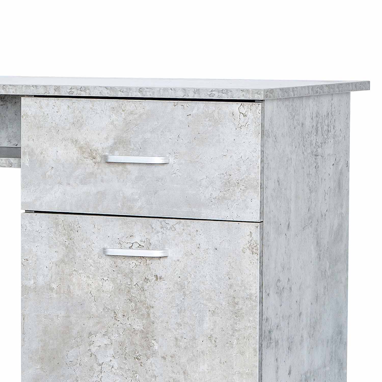 Sally - scrivania in legno di pino con 1 anta + 1 vano + 1 cassetto - 100x50x73 cm