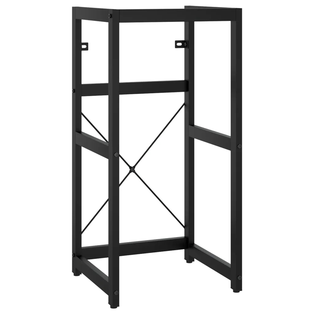 Telaio per Lavabo da Bagno con Lavabo Integrato Nero in Ferro CFW4903015
