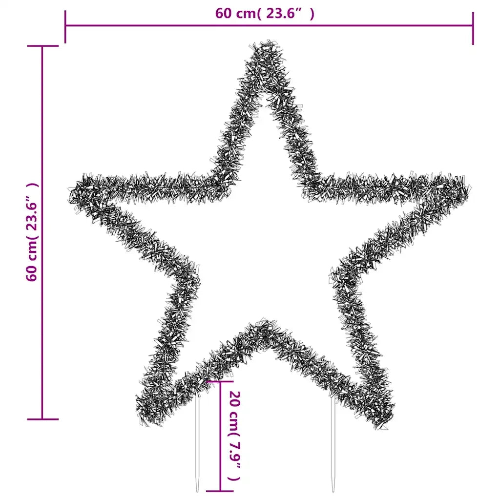 Decorazione Luminosa Natalizia con Picchetti Stella 80LED 60cm CFW8026202