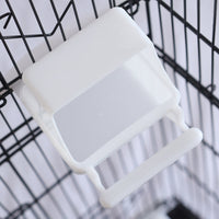 Gabbia Voliera Nera per Uccelli Volatili Pappagalli con 2 Aperture e Giocattoli