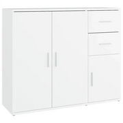 Credenza | Madia | Buffet da pranzo | Armadio da pranzo Bianca 91x29,5x75 cm in Legno Multistrato
