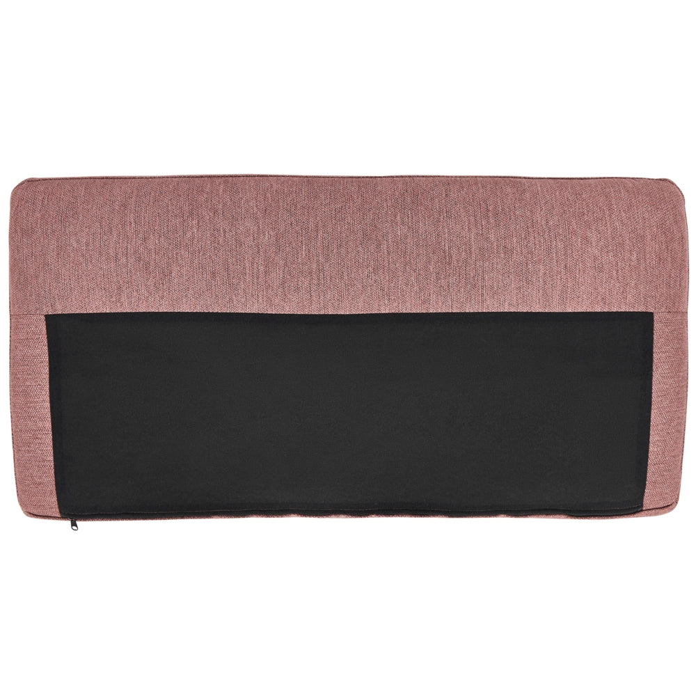 Divano angolare sinistro in poliestere rosa scuro 192 x 155 Divano a 2 posti imbottito con gambe in metallo, tessuto e schienale imbottito, moderno e minimalista