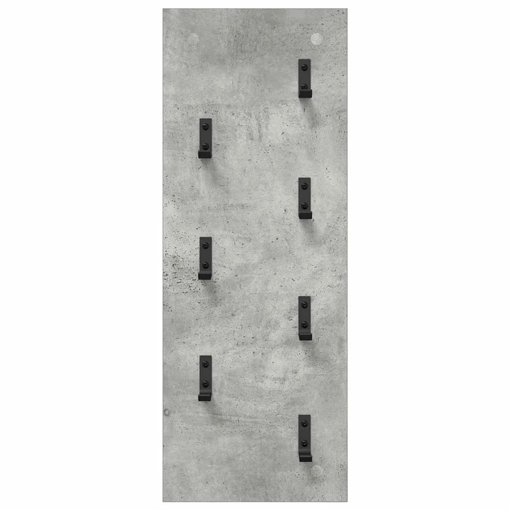 Appendiabiti a muro Grigio cemento 30 x 1,5 x 80 cm 874470