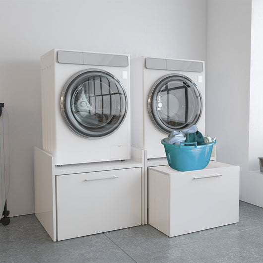 Mobile alza lavatrice con cassettone estraibile