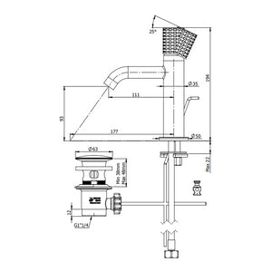 Miscelatore monocomando lavabo con scarico - serie Celebrity