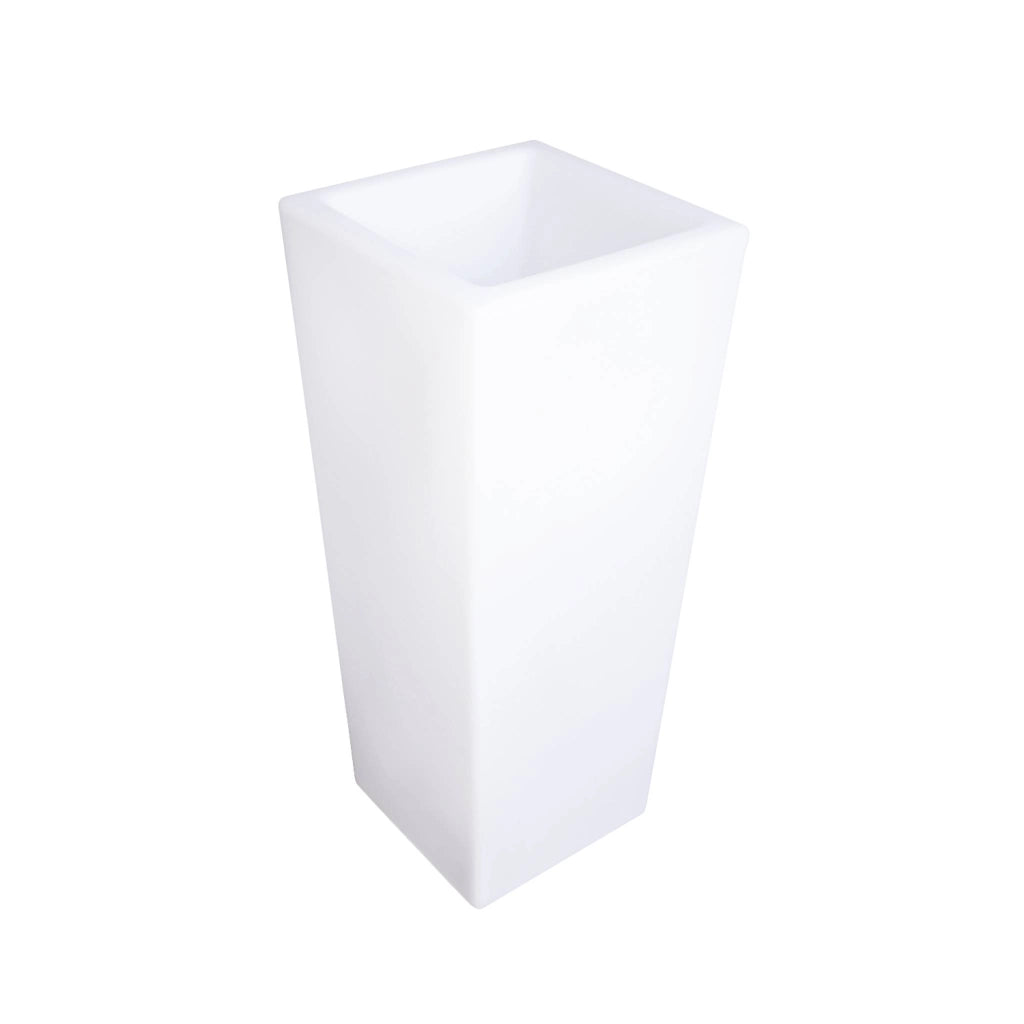 Vaso luminoso led colore bianco con batteria ricaricabile, multicolore