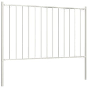 Pannello di recinzione Woerden con pali in acciaio 1,7x1,25 m Bianco 145217