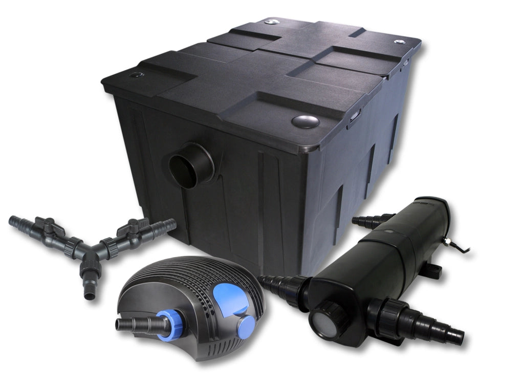 Set Filtro per laghetto da 60.000 l Chiarificatore 36W Pompa ECO 100W