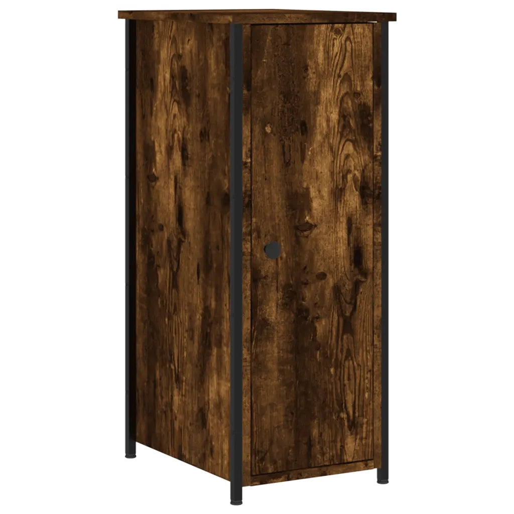 Comodino Rovere Fumo 32x42x80 cm in Legno Multistrato 825967