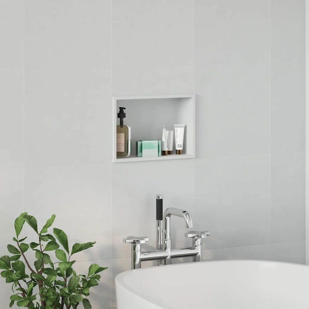 Nicchia per doccia Bianco 30 x 20 x 9,5 cm Acciaio inossidabile CFW7395244
