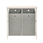 Mobiletto portabiancheria con 2 sacchetti Portabiancheria rimovibili Cesto della biancheria Mobiletto del bagno grigio BZR57-W
