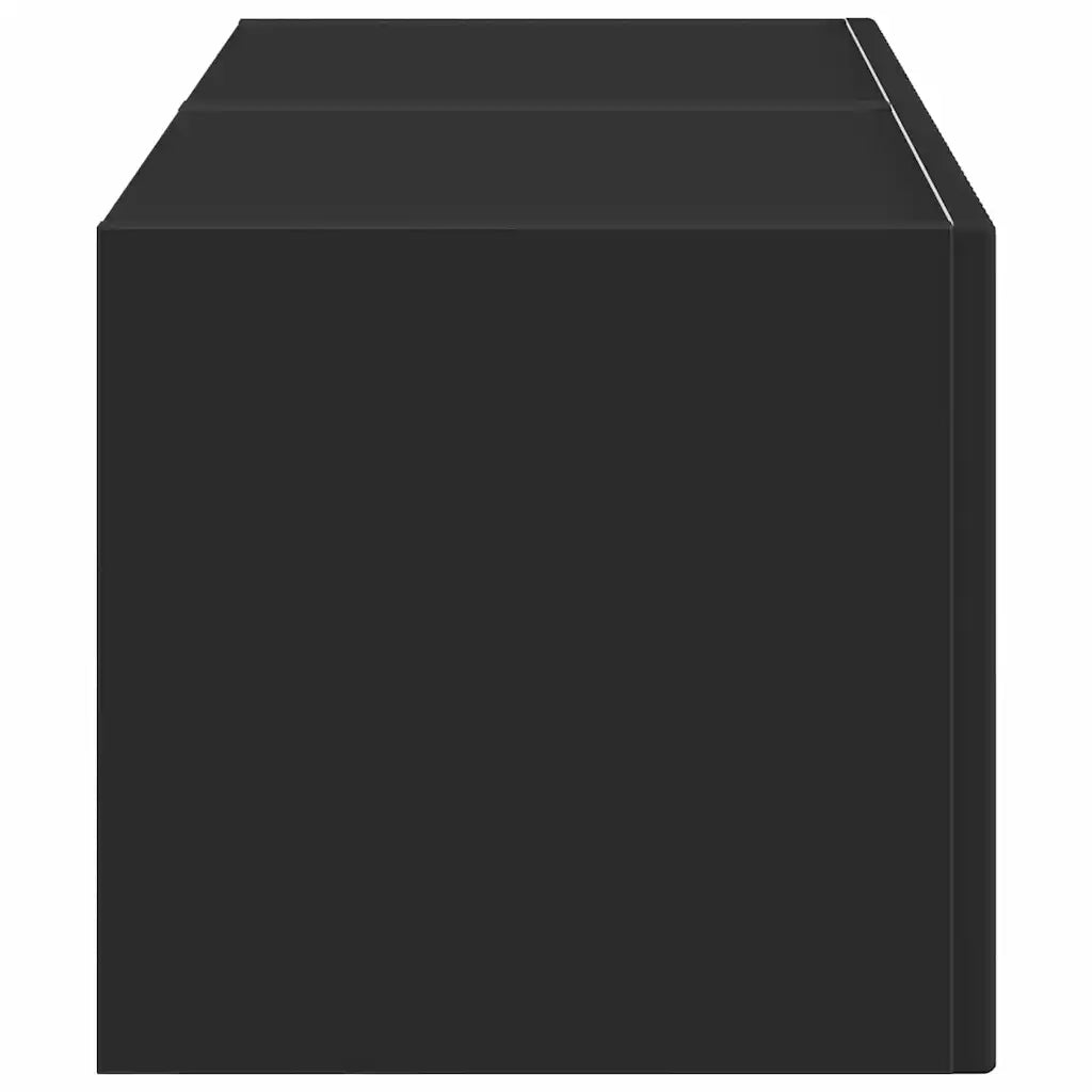 Mobile TV da parete 2 pz-Set di 2 Mobile TV a Muro-Credenza TV Nero 60 x 31 x 29.5 cm 273340