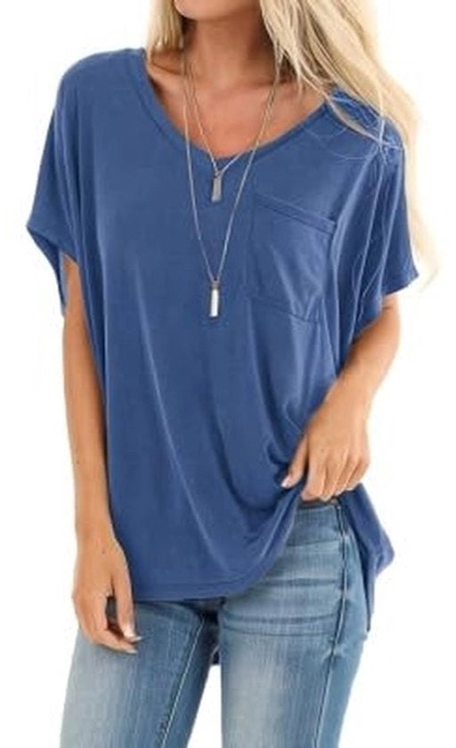 T-shirt Donna Estivo - Blu - M - Leggero - Comodo - Materiaiale Respirante