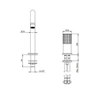 Miscelatore per lavabo a due fori senza scarico -serie Celebrity