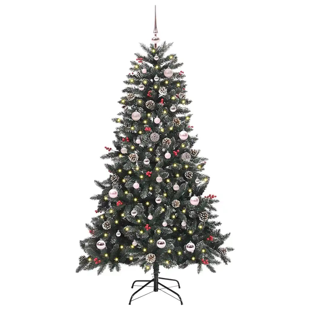 Albero di Natale artificiale con 150 LED Verde 150 cm 3395870