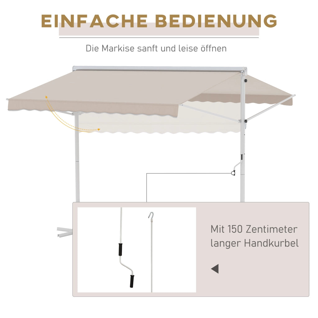 Tenda da sole pieghevole ¨C zephmum ¨C crema 3x3m