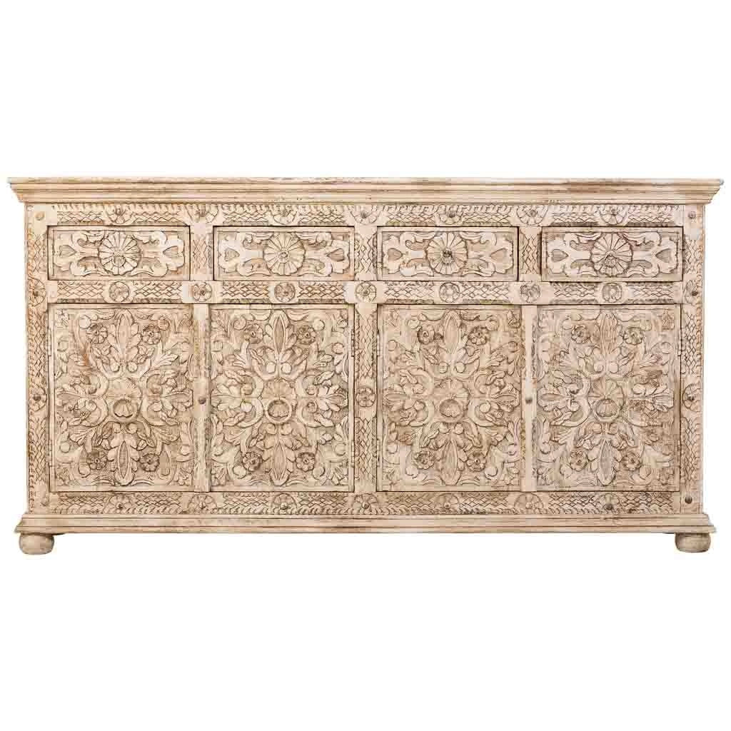 Credenza in legno beige 180x45x96