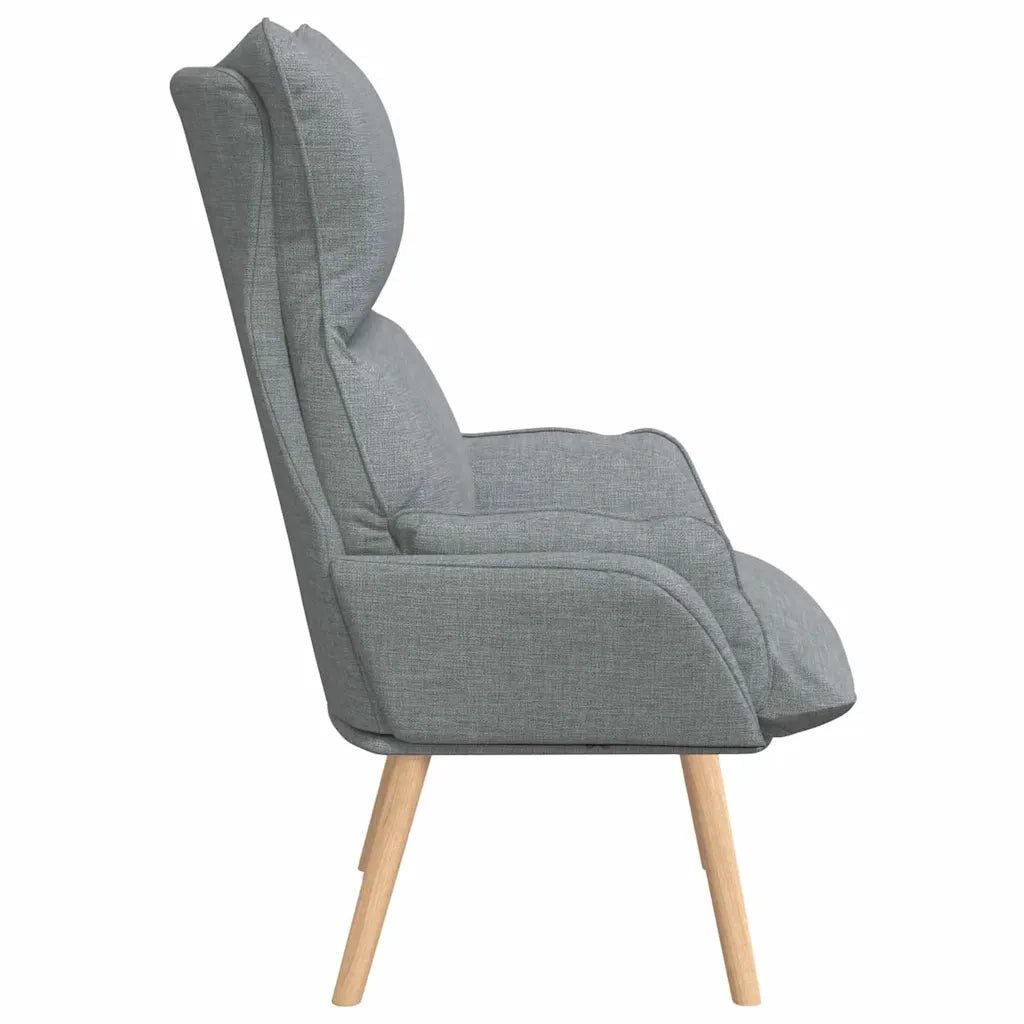 Poltrona | Sedia Relax Grigio chiaro 69 x 74 x 93 cm Tessuto e compensato