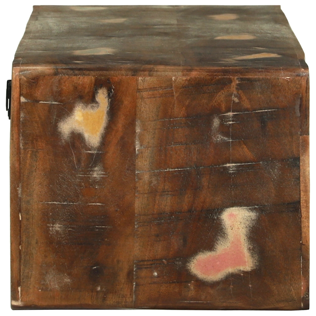 Mobile TV multicolore 80x30x25 cm in legno massello recuperato