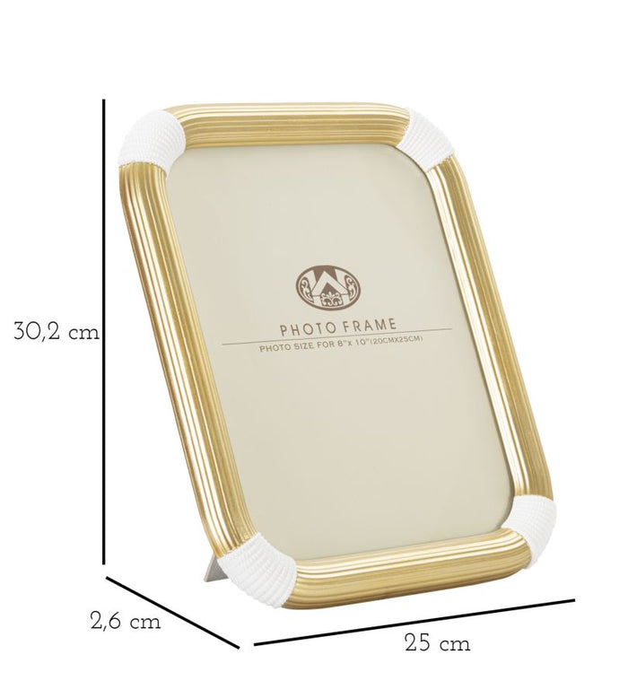 Cornice Bann 25x2,6x30,2 cm in Poliresina e Vetro