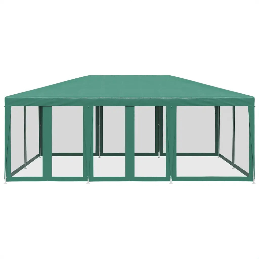 Tenda per Feste con 10 Pareti Laterali in Rete Verde 6x4 m HDPE 4010068