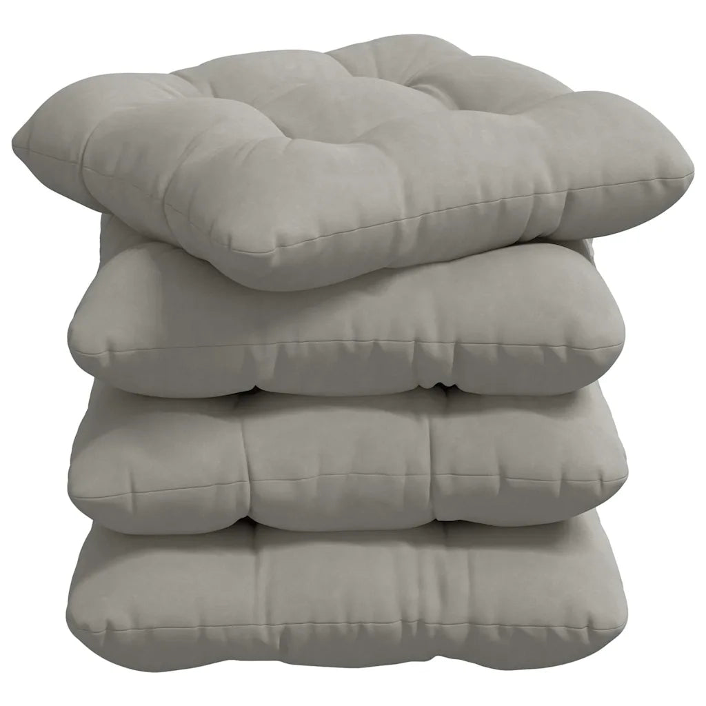 Cuscini per Seduta 4 pz | Cuscini per sedie Grigio chiaro 45 x 45 cm
