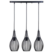 Plafoniera in metallo nero 58x17x94h