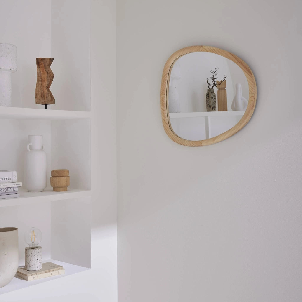 Specchio in legno di abete, 55cm, marrone naturale