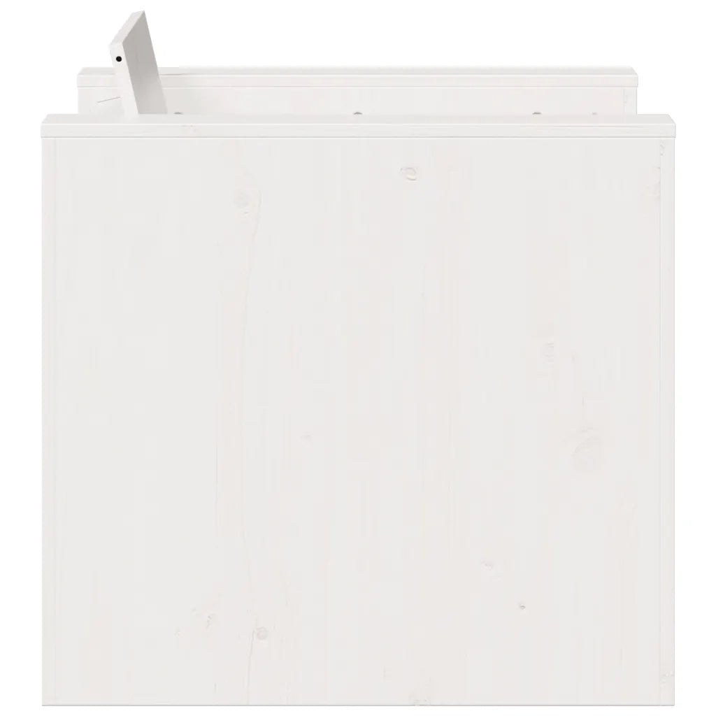 Set Salotto da Giardino 2 pz Bianco in Legno Massello di Pino 3216896