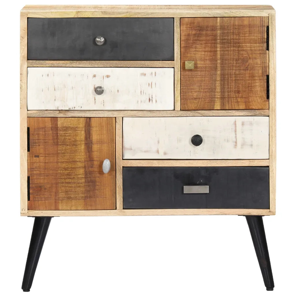 Credenza | Madia | Buffet da pranzo | Armadio da pranzo 70x30x78 cm in Legno Massello di Mango