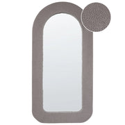 Specchio da parete Tortora Boucle imbottito vetro 60 x 120 cm Rettangolare Decorativo a parete Pezzo d'Accento Stile Moderno