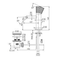 Miscelatore monocomando bidet con scarico - serie Celebrity