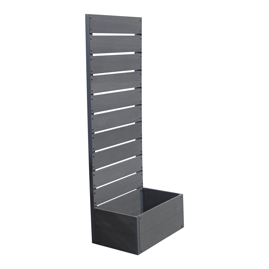 Fioriera con Spalliera Heerde in WPC 150 x 56 x 38 cm Grigio [en.casa]