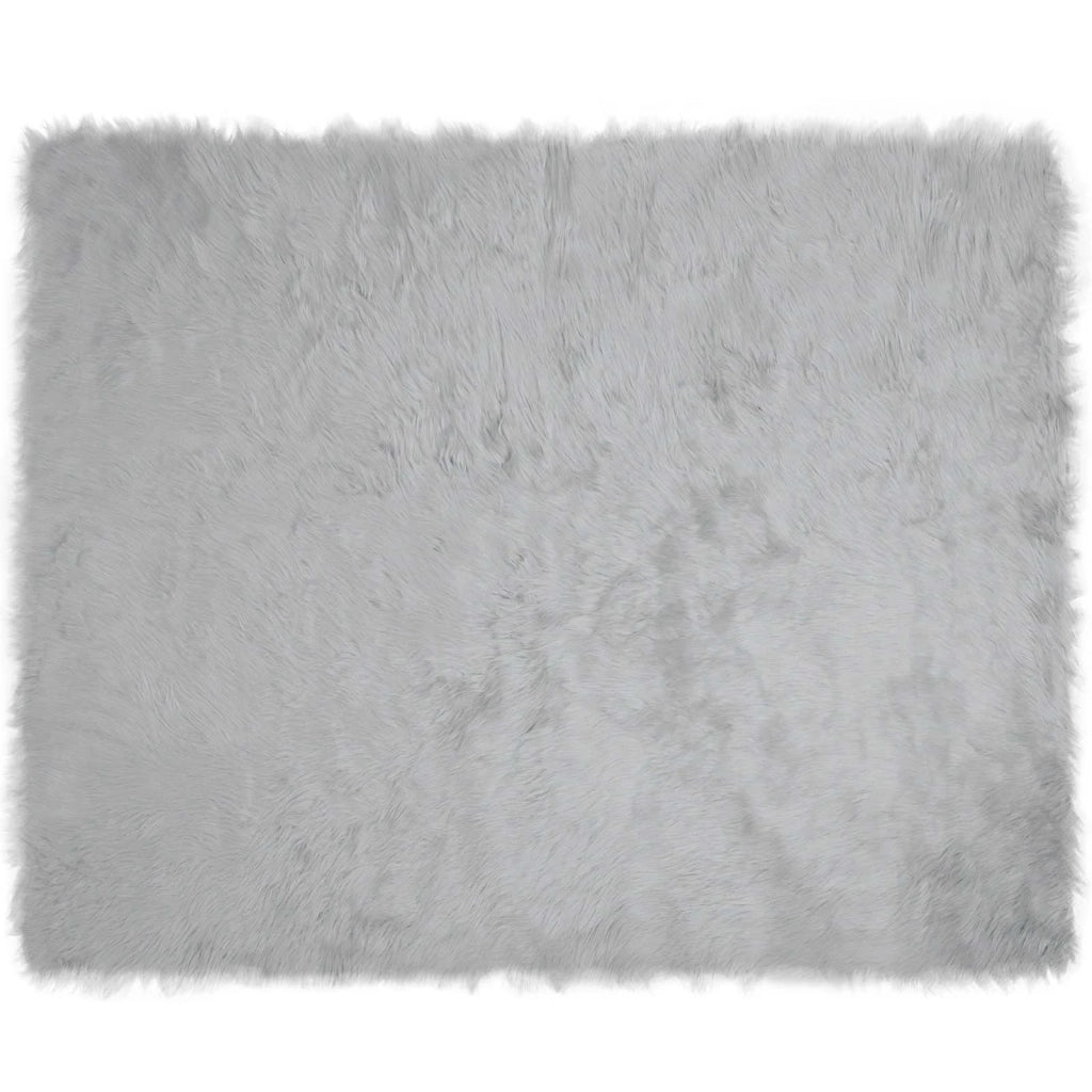 Tappeto in finta TAFALLA Grigio 200 x 280 cm Poliestere