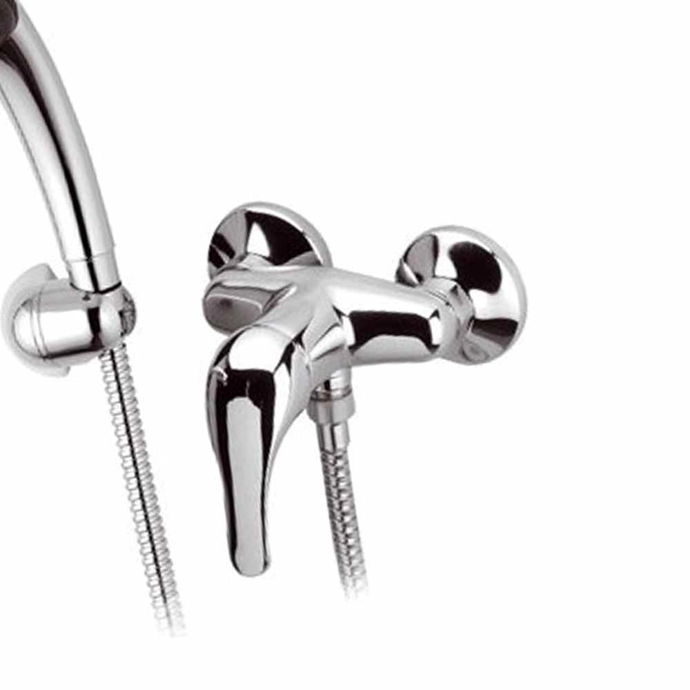 Miscelatore doccia con doccetta e leva frontale. serie 100