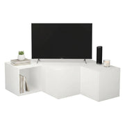 Mobile porta TV Fiorenza, Credenza da soggiorno, Armadio basso per TV, Base parete attrezzata, 90x92h32 cm, Bianco
