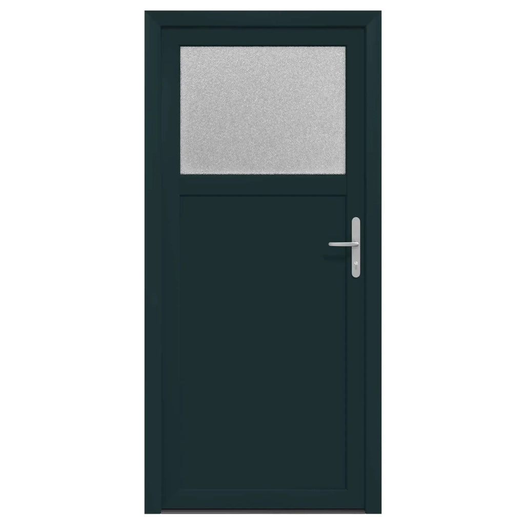 Porta d'ingresso laterale Antracite 88 x 198 cm PVC